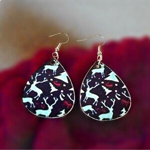 ⭐️ 5 for $25 Wood Festive Christmas Earrings Reindeer and Trees